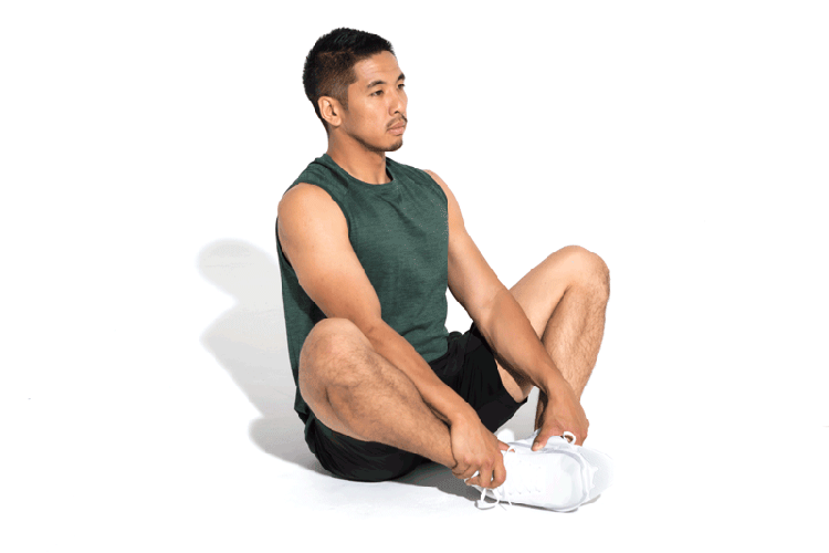GIF of Seated Adductor stretch