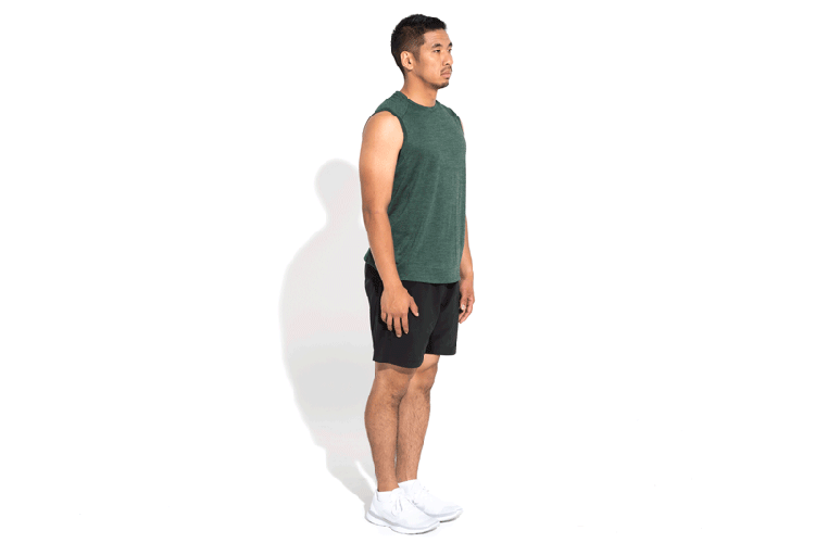 GIF of Standing Glutes Stretch