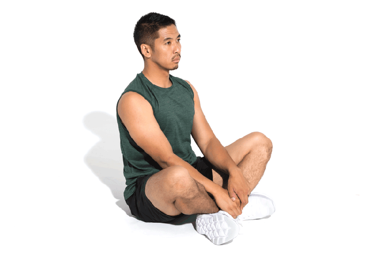 GIF of Seated Biceps Stretch exercise