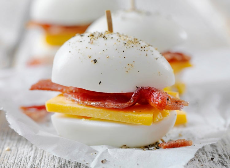 Bacon and Cheddar Hard Boiled Eggs