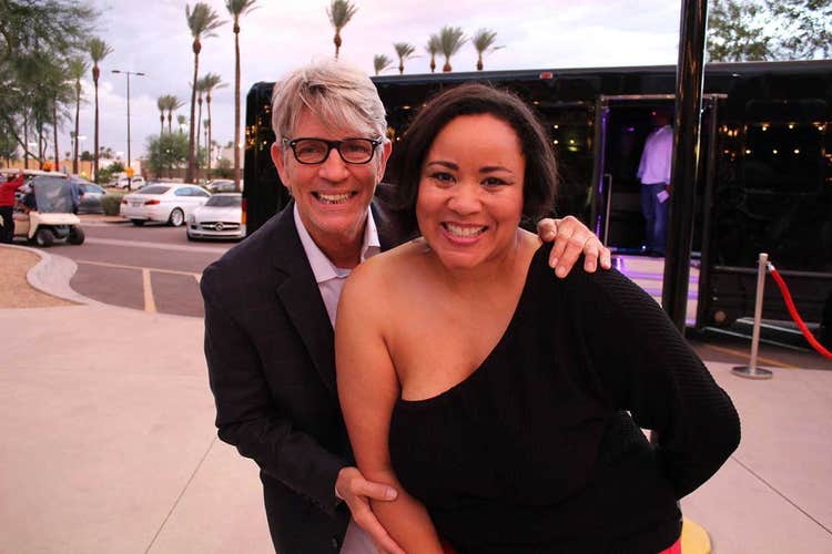 Radio DJ Lexy Smith hanging on the red carpet with actor Eric Roberts